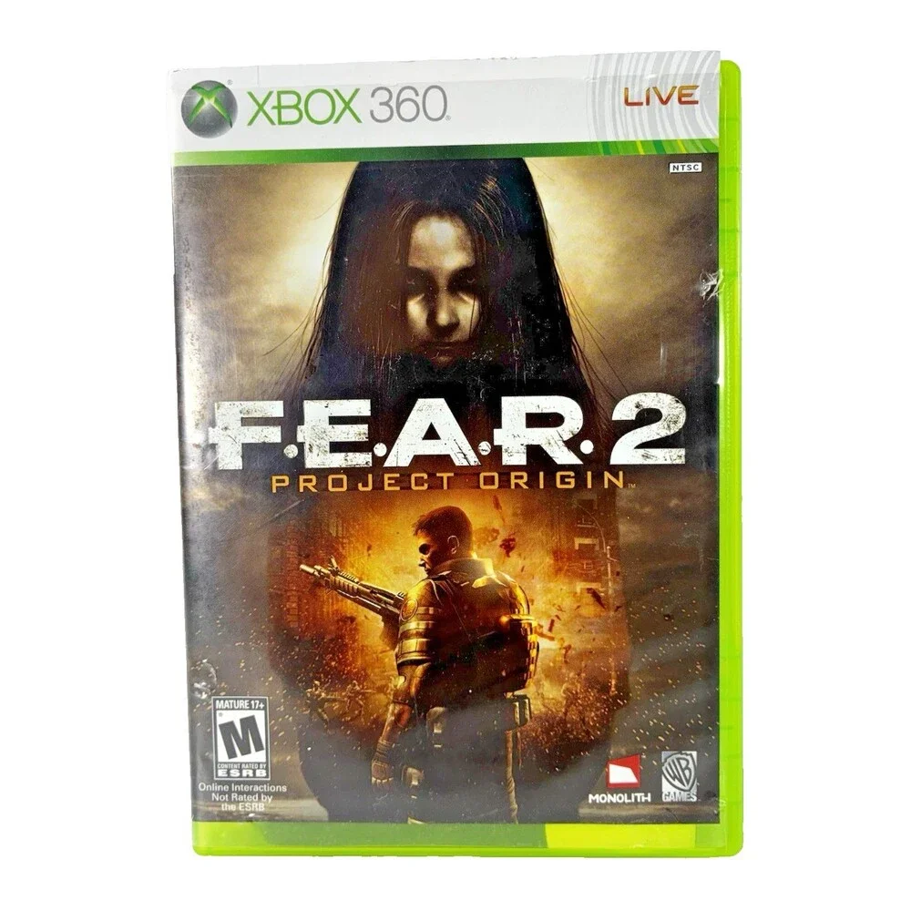 F.E.A.R. 2 Project Origin Xbox 360 WB Games 2009 Complete with Manual Tested